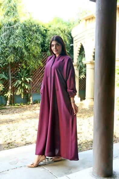 Purple Casual Abaya - Image 2
